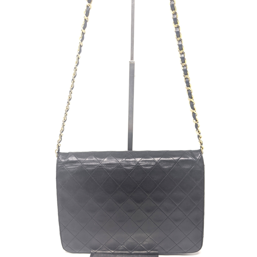 🎉HP🎉CHANEL Black Bag Single Chain Flap Bag Vintage - Picture 7 of 16